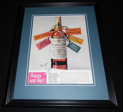 1964 Canadian Club Whisky 11x14 Framed ORIGINAL Vintage Advertisement