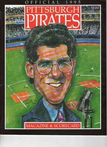 VINTAGE 1995 Pittsburgh Pirates Magazine Scorecard Lanny Frattare