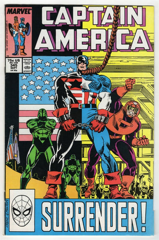 Captain America #345 ORIGINAL Vintage 1988 Marvel Comics 