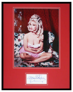 Mamie Van Doren Signed Framed 16x20 Photo Display JSA 