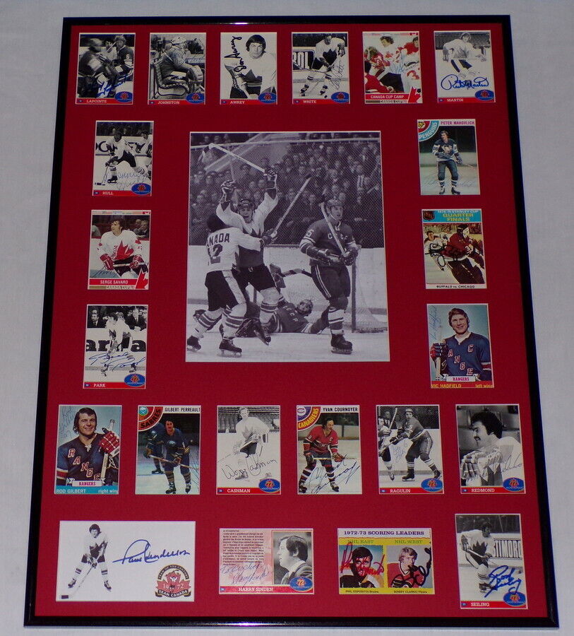 1972 Summit Series Team Canada Signed Framed 18x24 Photo Set