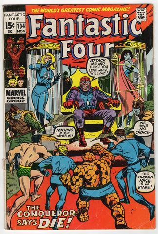 Fantastic Four #104 ORIGINAL Vintage 1970 Marvel Comics Sub Mariner