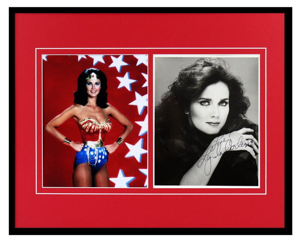 Lynda Carter VINTAGE Signed Framed 16x20 Photo Set Wonder Woman