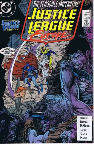 Justice League Europe #7 ORIGINAL Vintage 1989 DC Comics 