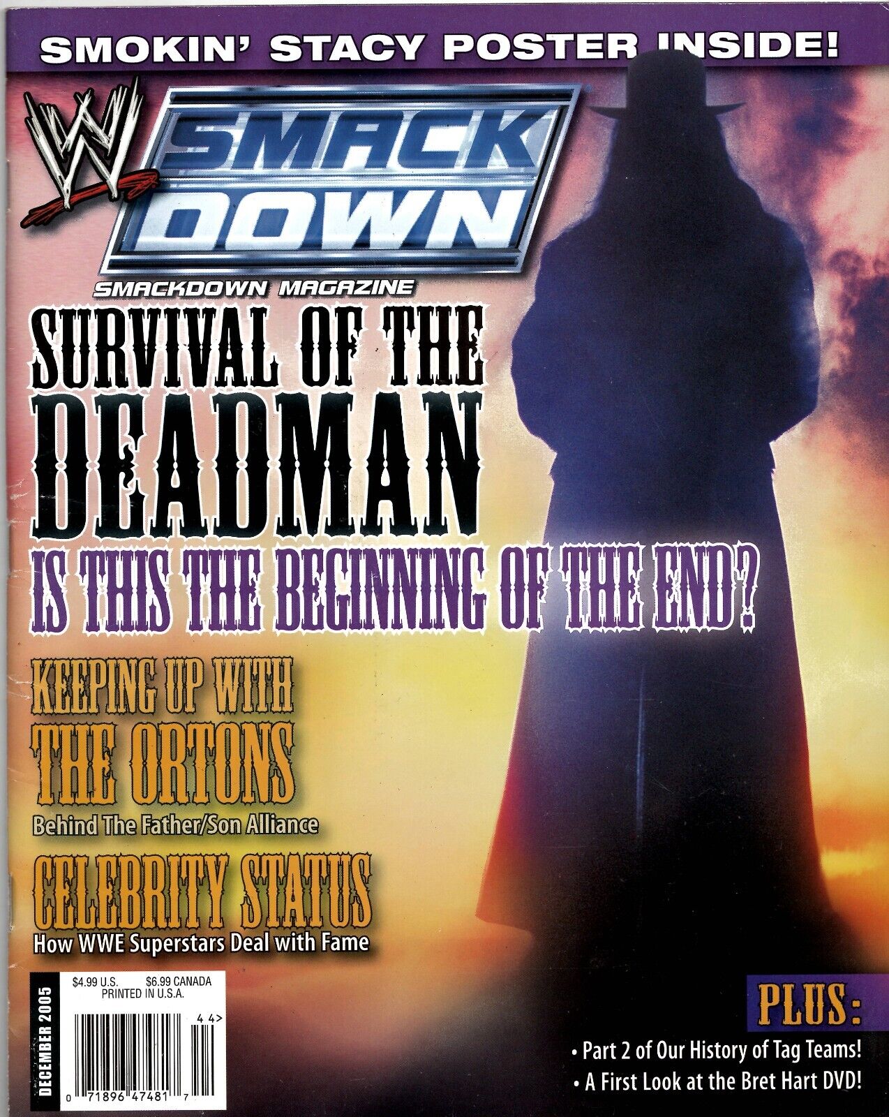 WWE Smackdown Magazine Dec 2005 Undertaker Stacy Keibler Poster