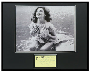 Tina Louise Signed Framed 16x20 Handwritten Note & Photo Set Gilligan's Island