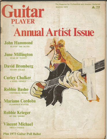 Guitar Player Magazine ORIGINAL Vintage Mar 1973 John Hammond David Bromberg