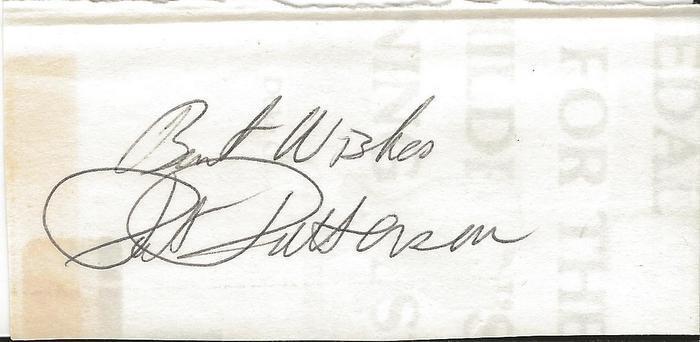 Pat Patterson Signed Vintage Album Page WWF