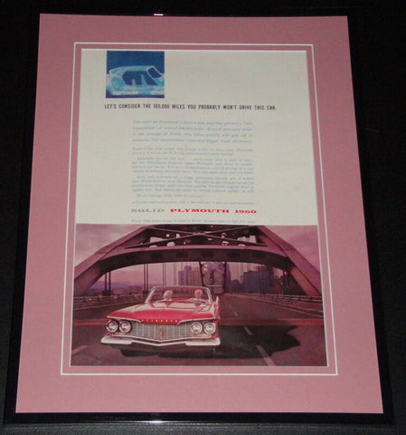 1960 Plymouth 11x14 Framed ORIGINAL Vintage Advertisement