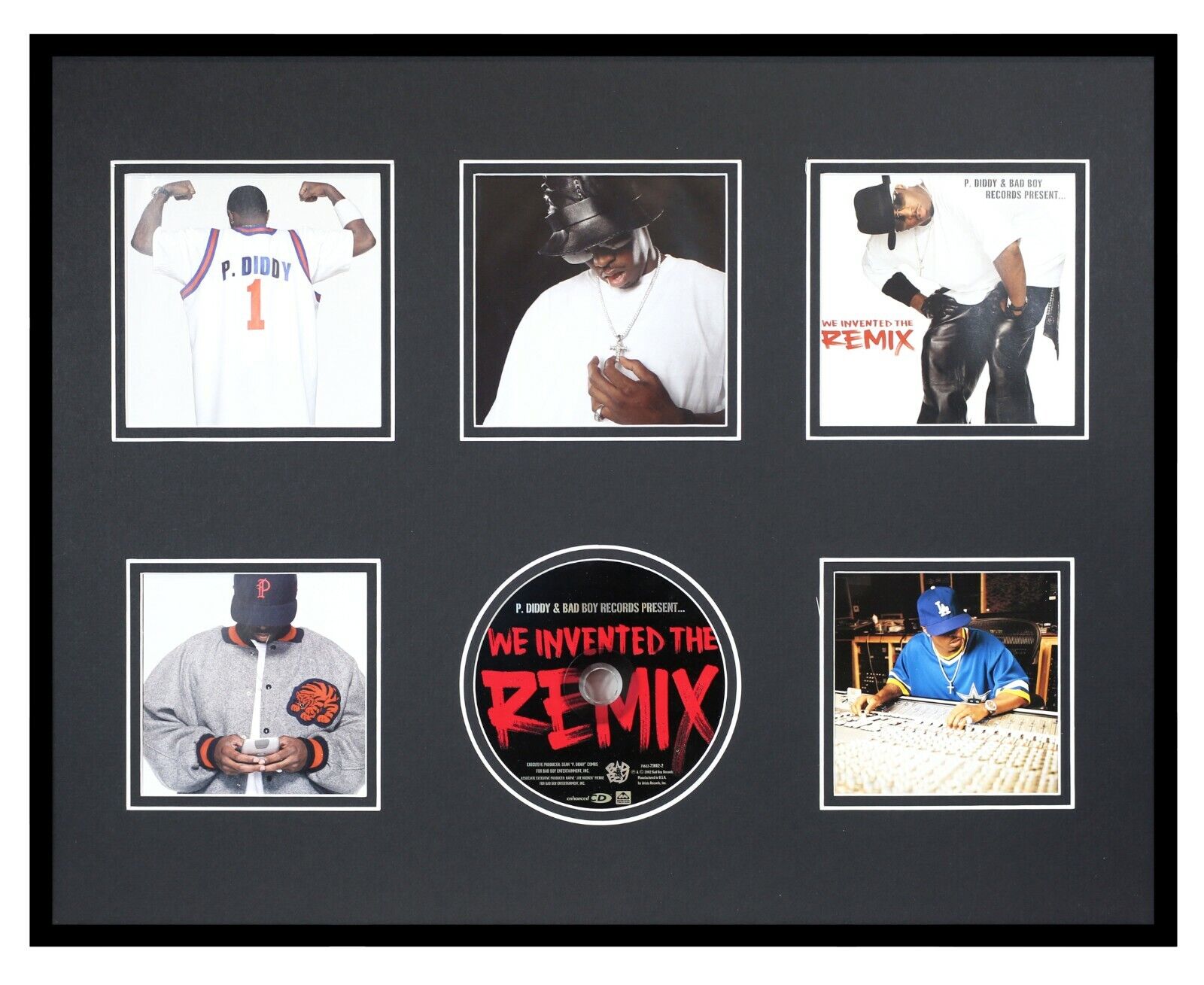 P Diddy We Invented the Remix Framed 16x20 CD & Photo Display Puff Daddy 