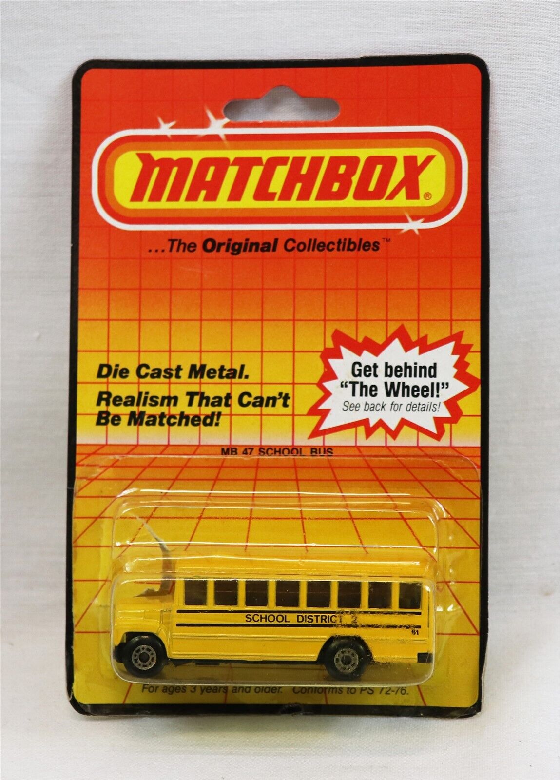 VINTAGE 1983 Matchbox School District 2 Bus Diecast 