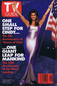 ORIGINAL Vintage July 16 1994 TV Guide No Label Cindy Crawford 1st Solo Cover