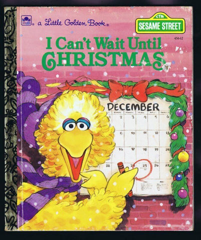 ORIGINAL Vintage 1989 Sesame Street Can't Wait Until Christmas Golden Book  