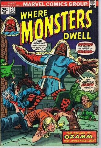 Where Monsters Dwell #29 ORIGINAL Vintage 1974 Marvel Comics Ozamm