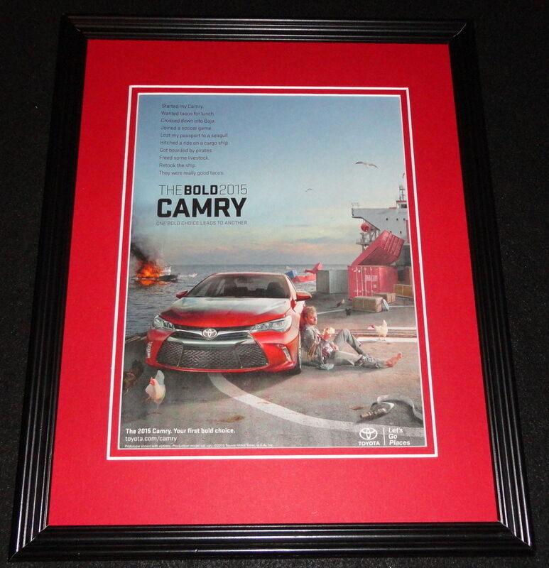 2015 Toyota Camry Framed 11x14 ORIGINAL Advertisement