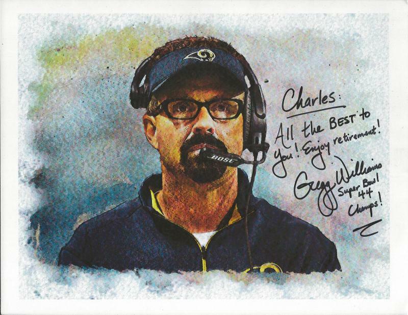 Coach Gregg Williams Signed 8x10 Photo Rams Jets Browns Saints