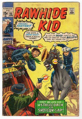 Rawhide Kid #86 VINTAGE 1971 Marvel Comics