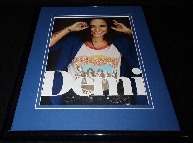 Demi Lovato 2016 Wearing Aerosmith T Shirt Framed 11x14 Photo Display 