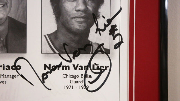 Norm Van Lier Signed Framed 16x20 Photo Set Bulls