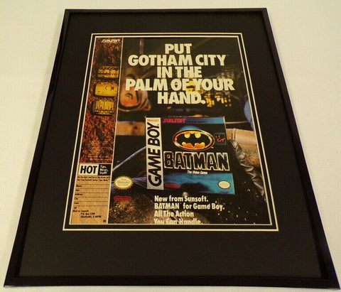 Batman 1990 Game Boy 11x14 Framed ORIGINAL Advertisement