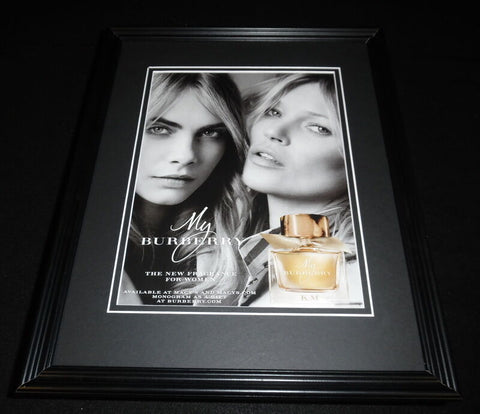 Cara Delevigne & Kate Moss 2015 Burberry Framed 11x14 ORIGINAL Advertisement