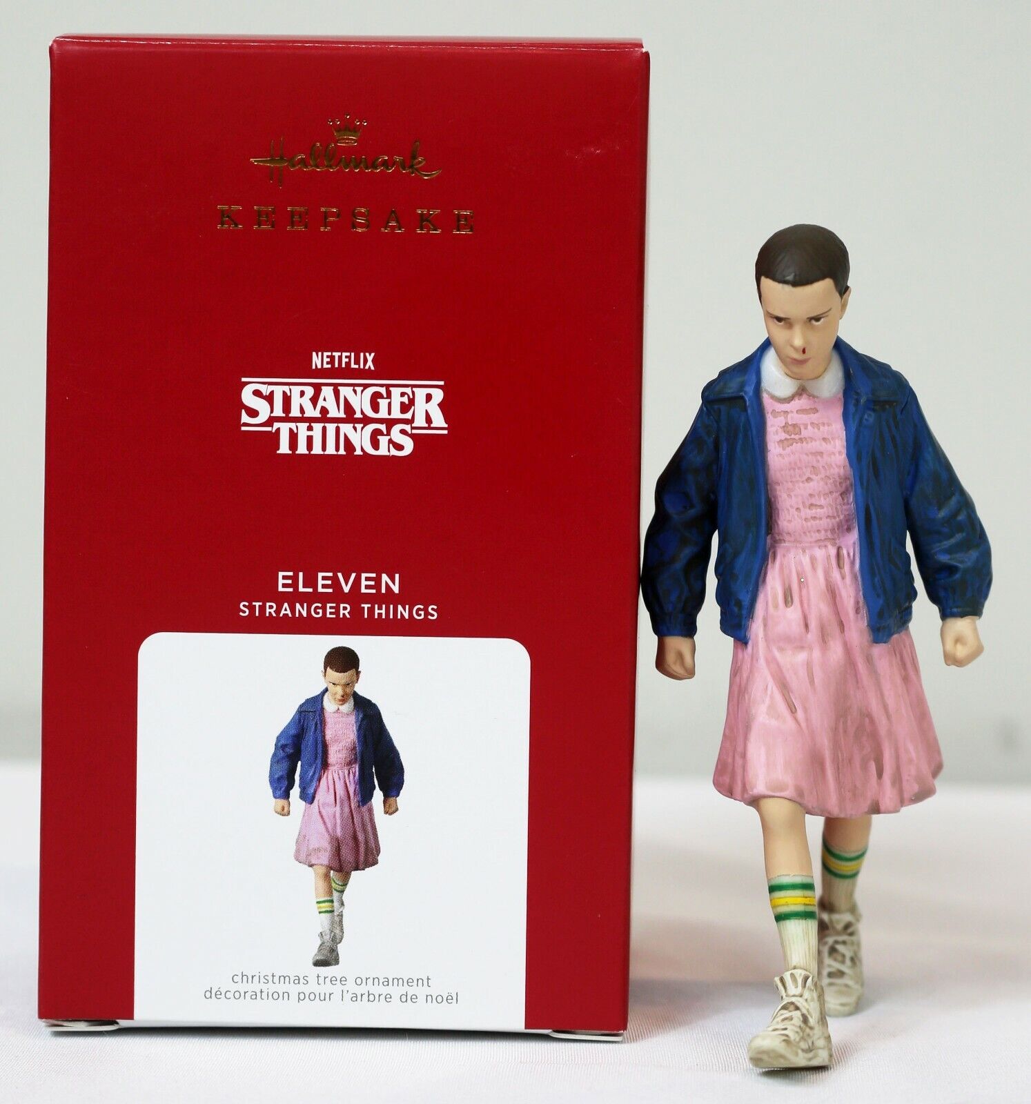 NEW 2021 Hallmark Stranger Things Eleven Millie Bobbie Brown Christmas Ornament