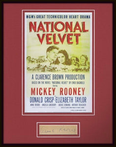 Anne Revere Signed Framed 11x14 National Velvet Poster Display JSA