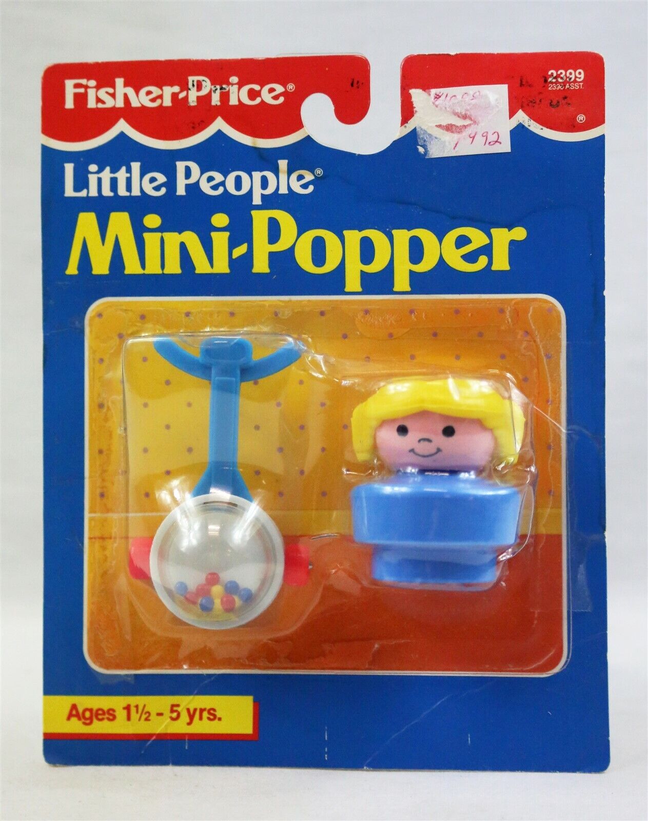 VINTAGE 1992 Fisher Price Little People Mini Popper Figure