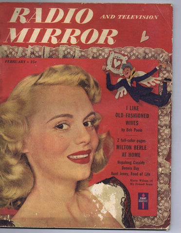 ORIGINAL Vintage February 1950 TV Radio Mirror Magazine Marie Wilson 