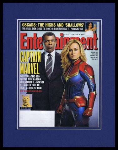 Captain Marvel Framed 11x14 ORIGINAL 2019 Entertainment Weekly Cover Brie Larson