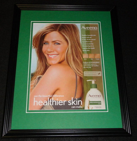 Jennifer Aniston 2013 Aveeno Lotion Framed 11x14 ORIGINAL Vintage Advertisement