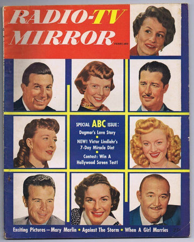 ORIGINAL Vintage February 1952 Radio TV Mirror Magazine ABC Issue Dagmar