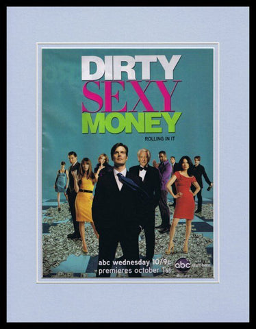 Dirty Sexy Money 2008 ABC Framed 11x14 ORIGINAL Advertisement Peter Krause