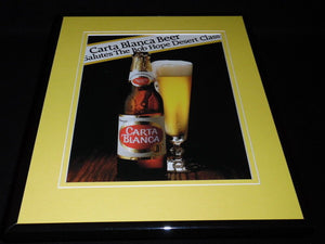 1983 Carta Blanca Beer / Bob Hope Classic Framed ORIGINAL Advertisement 