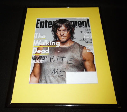 Walking Dead Daryl Dixon Framed ORIGINAL Entertainment Weekly Magazine Cover 