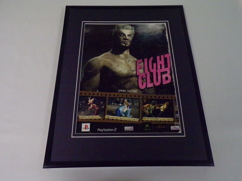 Fight Club 2004 PS2 XBox 11x14 Framed ORIGINAL Advertisement 