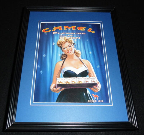 2001 Camel Cigarettes Pleasure to Burn Framed 11x14 ORIGINAL Advertisement B