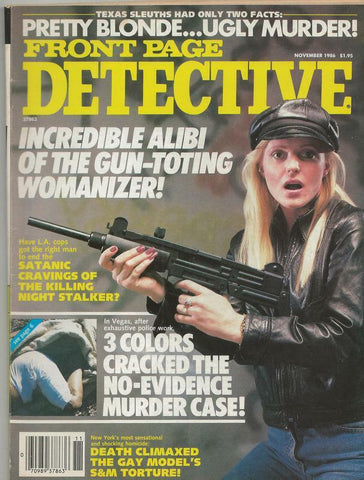 ORIGINAL Vintage Front Page Detective Magazine Vol 49 #11 November 1986 GGA