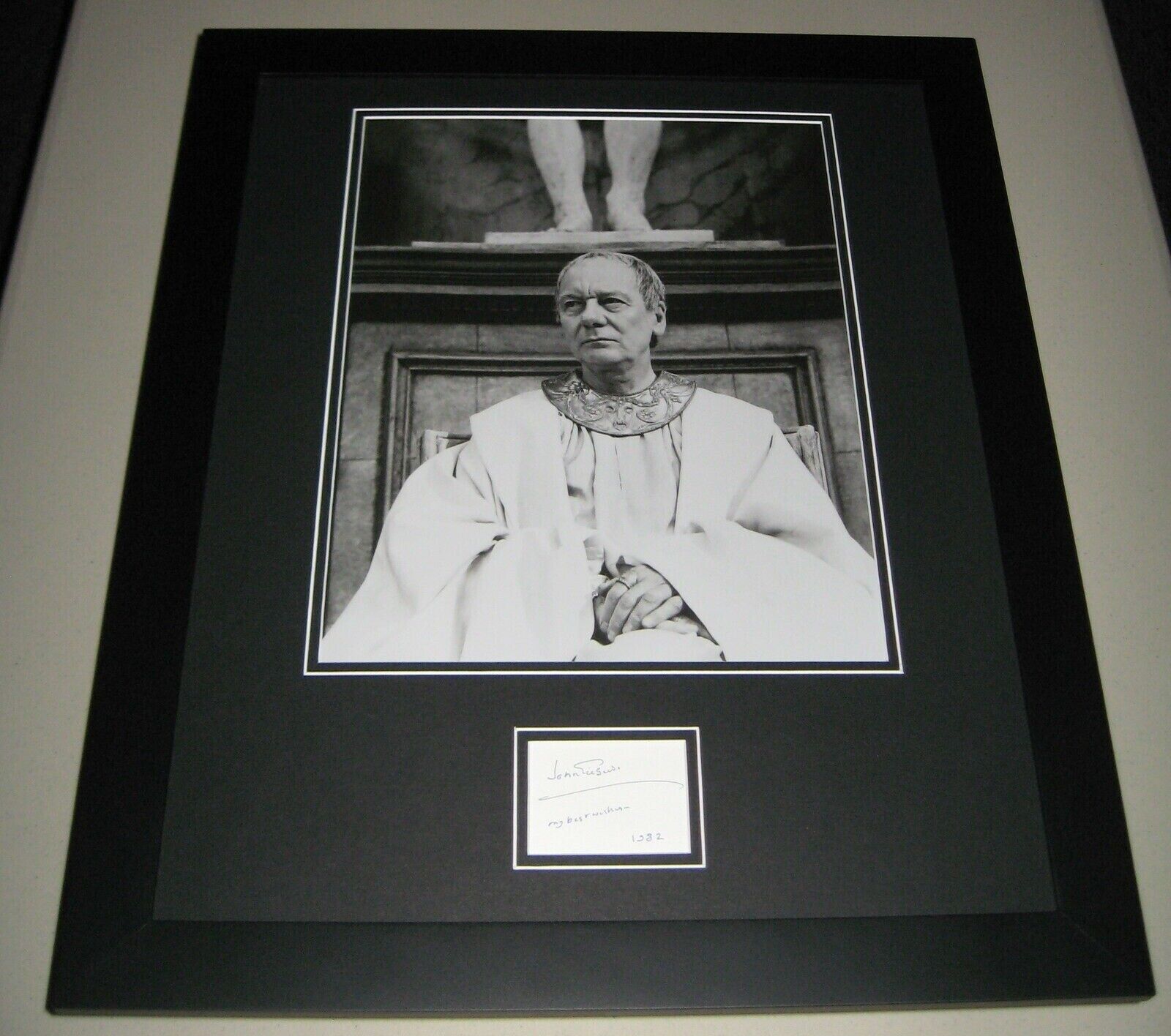 John Gielgud Signed Framed 16x20 Poster Photo Display JSA Caligula