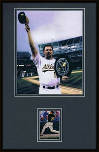 Jason Giambi Signed Framed 11x17 Rookie Card & Photo Display A's Yankees