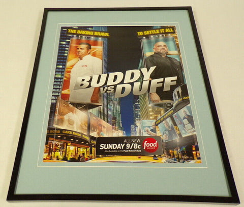 Buddy vs Duff 2019 Food Network Framed 11x14 ORIGINAL Advertisement 