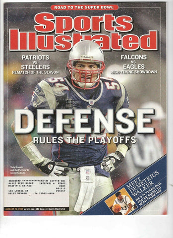 Jan 24 2005 Sports Illustrated Magazine Tedy Bruschi Patriots