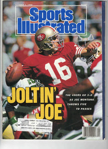 Oct 2 1989 Sports Illustrated Magazine Joe Montana 49ers