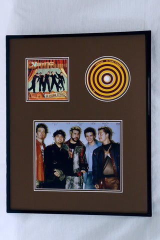 NSync Framed 16x20 Group Photo & No Strings Attached CD Display