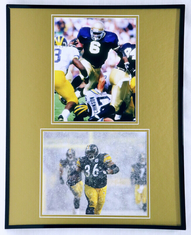 Jerome Bettis The Bus Framed 16x20 Photo Set Steelers Notre Dame