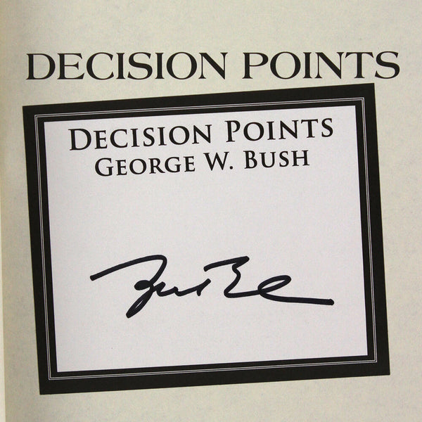 George W Bush Signed 2010 Decision Points Hardback Book JSA 