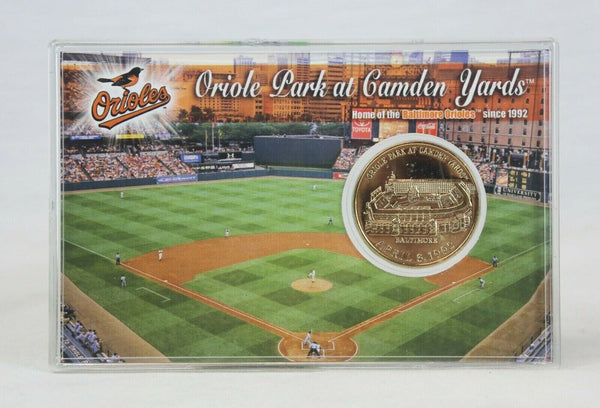 Baltimore Orioles Park Camden Yards Highland Mint MLB 24K Gold Overlay Coin