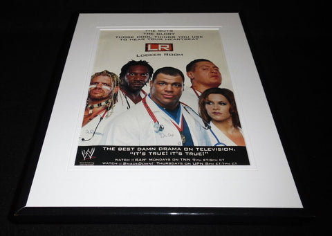 2002 WWE Locker Room 11x14 Framed ORIGINAL Vintage Advertisement TNN UPN