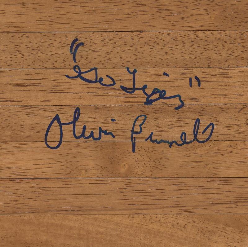 Oliver Purnell Signed 6x6 Floorboard Clemson DePaul Go Tigers Inscription