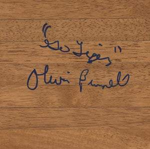 Oliver Purnell Signed 6x6 Floorboard Clemson DePaul Go Tigers Inscription